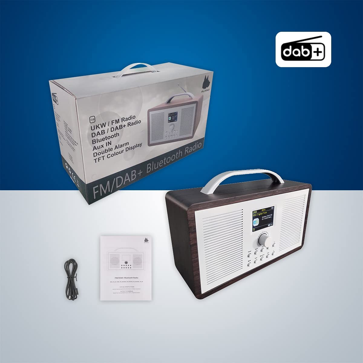 Radios & Boomboxes DAB_TB_02 ALANO FM/DAB Bluetooth Aux In Radio with